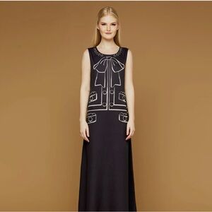 NWT MME.MINK Beatrice Garden Dress in Noir - Black. Size Large. MMEMINK